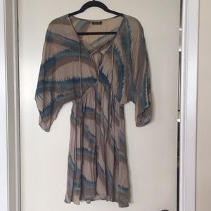 Indah lace-up dress in tie-dye